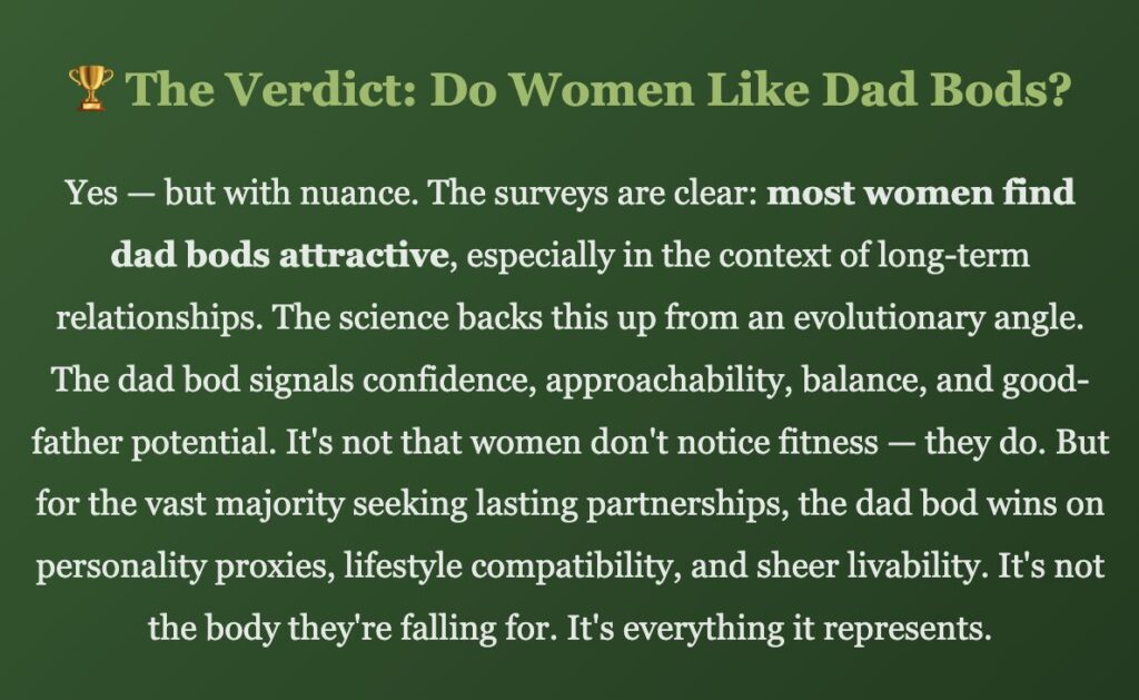 do women like dad bods