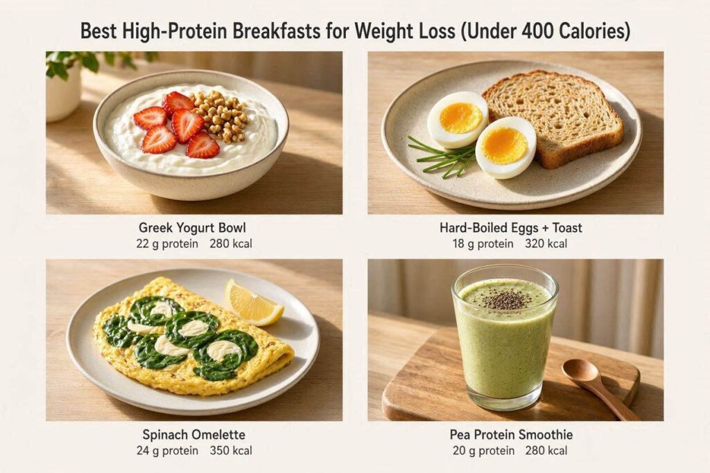 Best High-Protein Breakfasts for Weight Loss (Under 400 Calories)