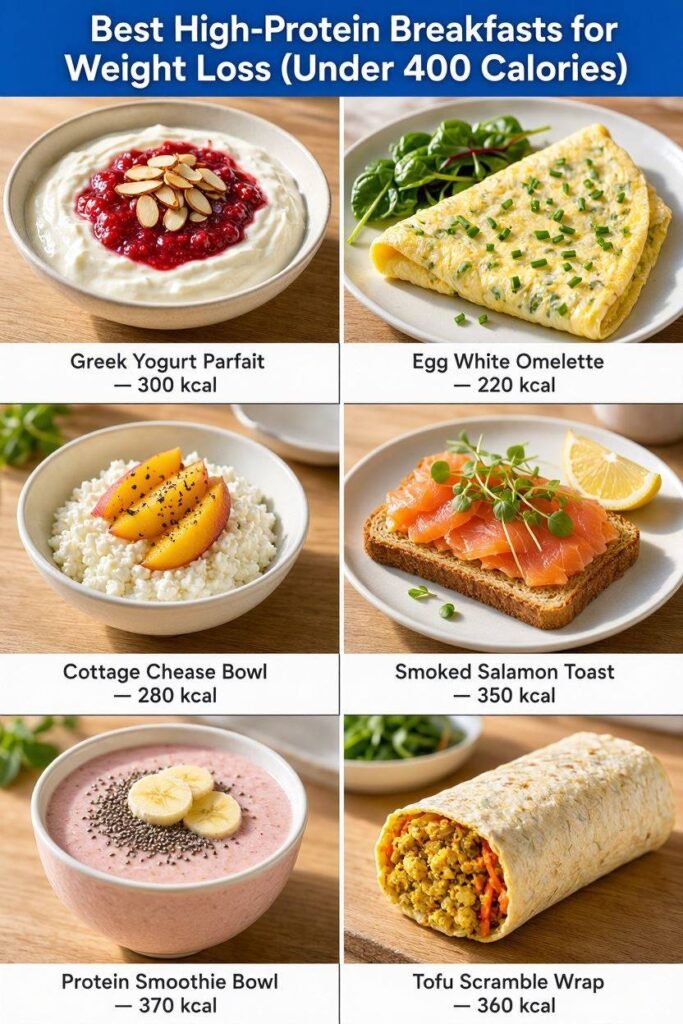 Best High-Protein Breakfasts for Weight Loss (Under 400 Calories)