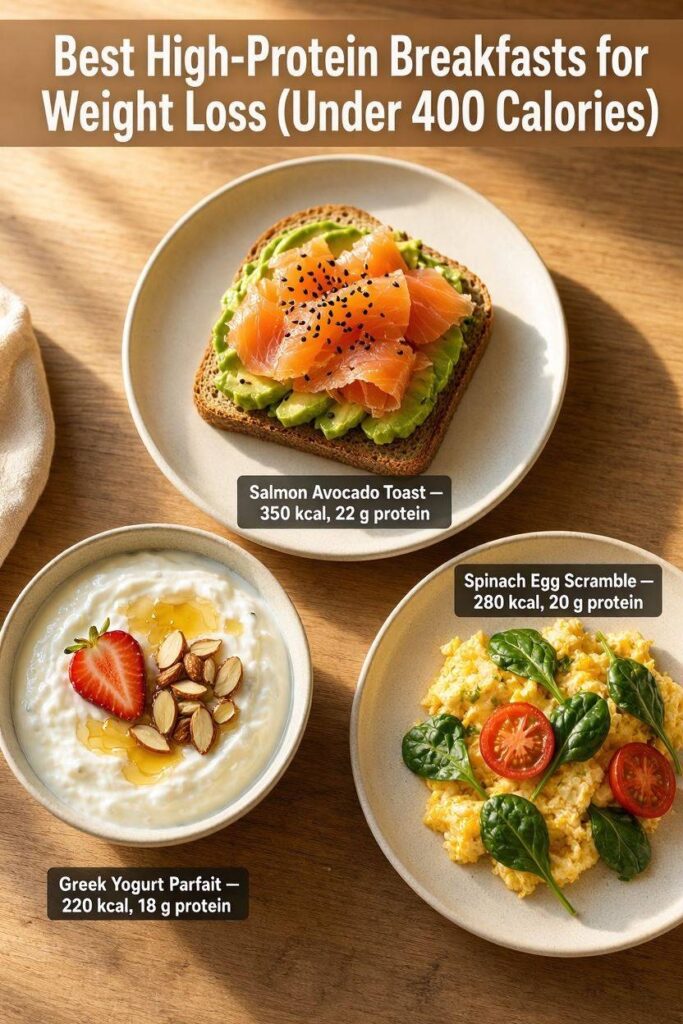 Best High-Protein Breakfasts for Weight Loss (Under 400 Calories)