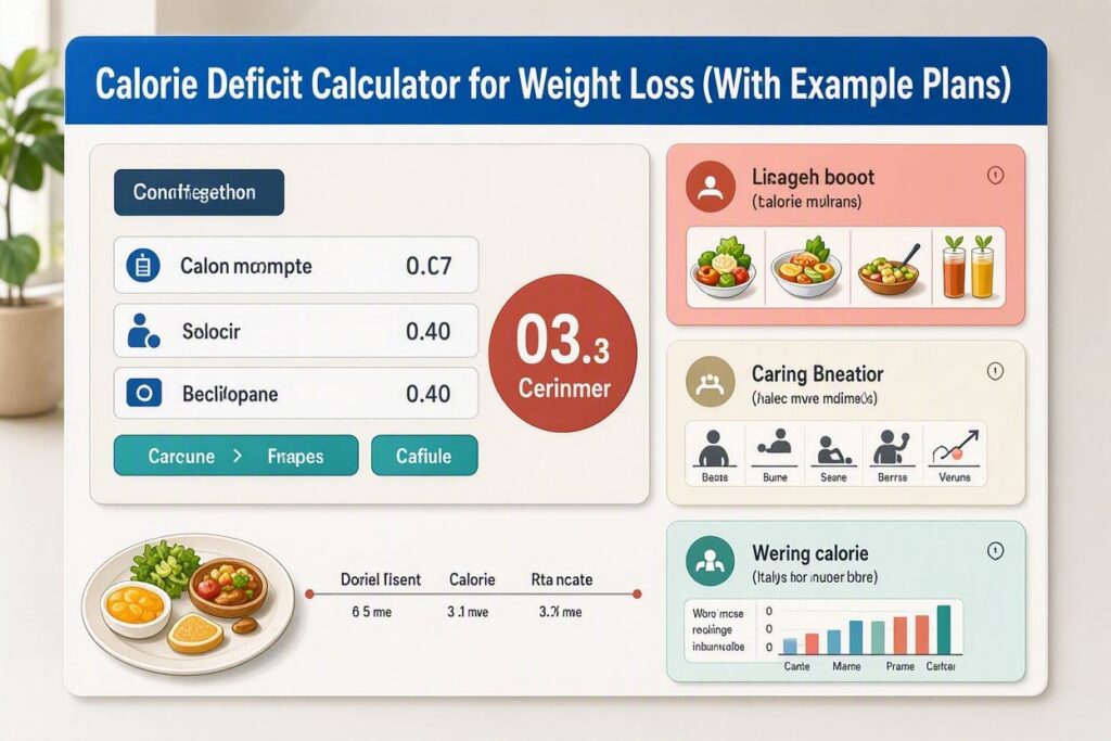 Calorie Deficit Calculator for Weight Loss (With Example Plans)