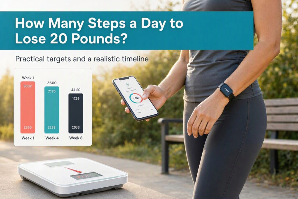 How Many Steps a Day to Lose 20 Pounds?